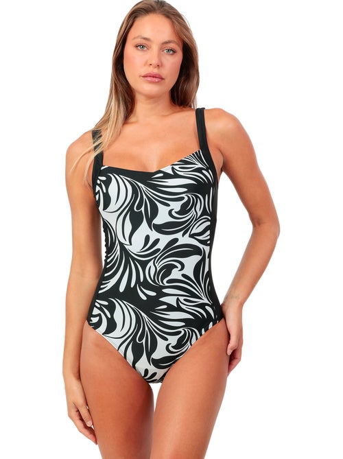 Eendelig zwempak shapewear black and white - Kiabi Eendelig zwempak shapewear black and white - Kiabi