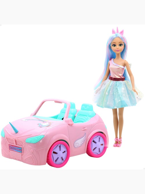 Eenhoornprinsespop met auto +3 jaar dreameez - Kiabi