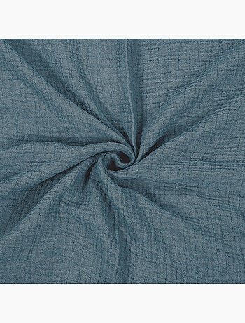 Eenpersoons dekbedovertrekset effen katoengaas 140 x 200 cm blauw – Future Home