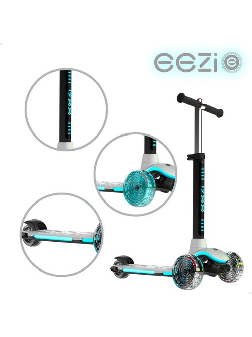 Eezi 3-wielige witte scooter met aanpasbare meerkleurige verlichting - Kiabi Eezi 3-wielige witte scooter met aanpasbare meerkleurige verlichting - Kiabi