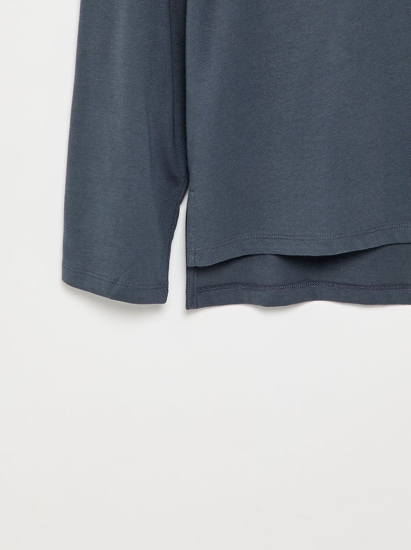 Effeffen T-shirt met lange mouwen - collectie makkelijk aan te trekken Blauw - Kiabi