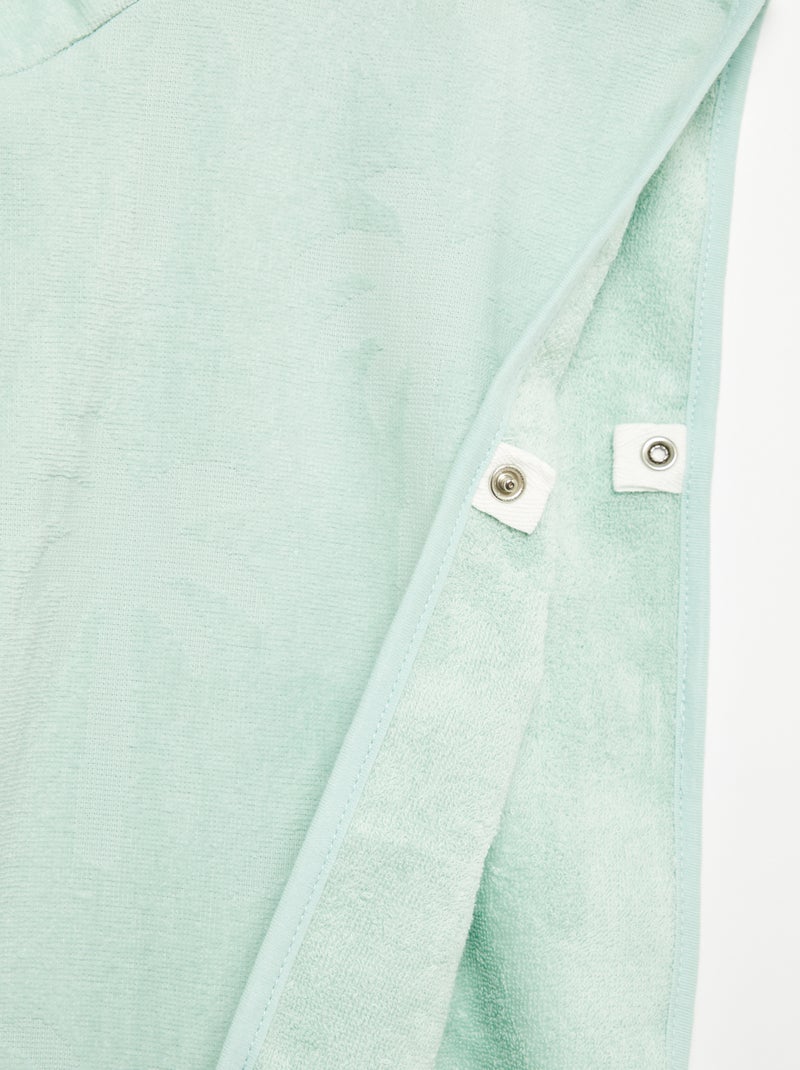 Effen badcape met capuchon Blauw - Kiabi