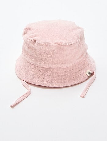 Effen badstof bucket hat