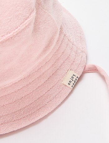 Effen badstof bucket hat