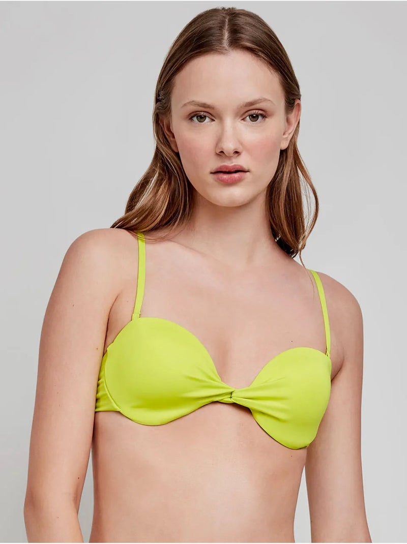 Effen bandeau bikini top Blauw Groen - Kiabi