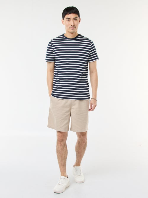 Effen bermuda | linnen-katoenblend - Kiabi