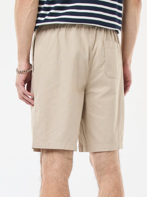 Effen bermuda | linnen-katoenblend - Kiabi