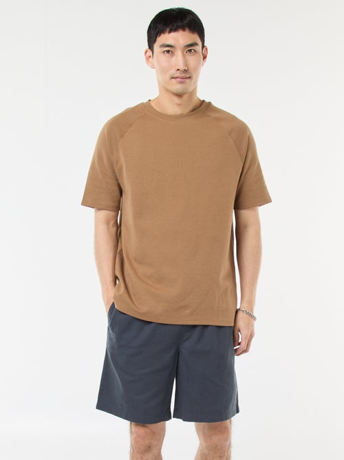 Effen bermuda | linnen-katoenblend - Kiabi