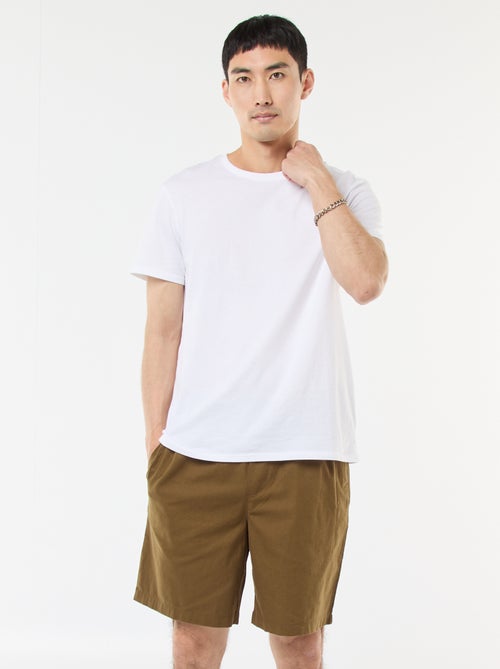 Effen bermuda | linnen-katoenblend - Kiabi