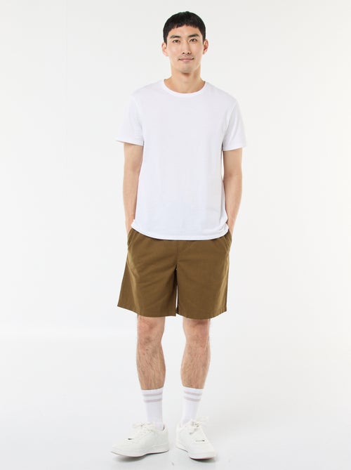 Effen bermuda | linnen-katoenblend - Kiabi