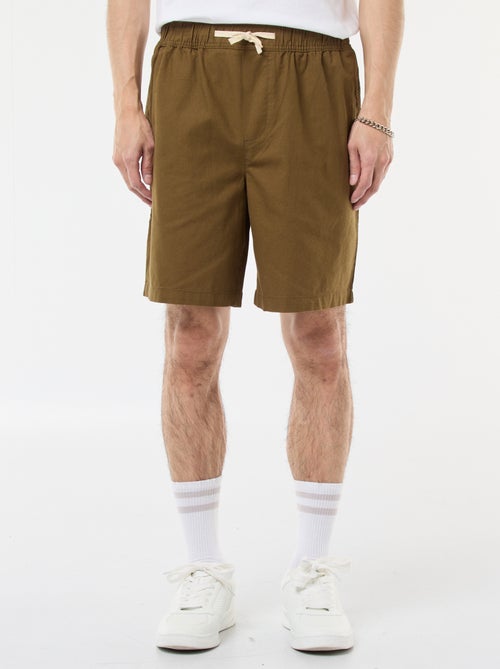 Effen bermuda | linnen-katoenblend - Kiabi