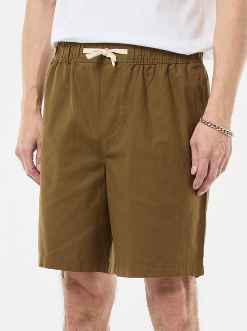 Effen bermuda | linnen-katoenblend - Kiabi