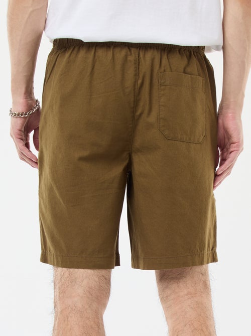 Effen bermuda | linnen-katoenblend - Kiabi