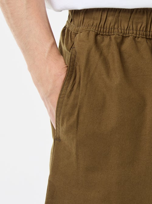 Effen bermuda | linnen-katoenblend - Kiabi