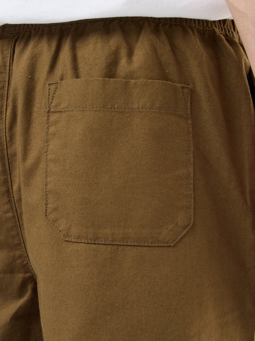 Effen bermuda | linnen-katoenblend - Kiabi