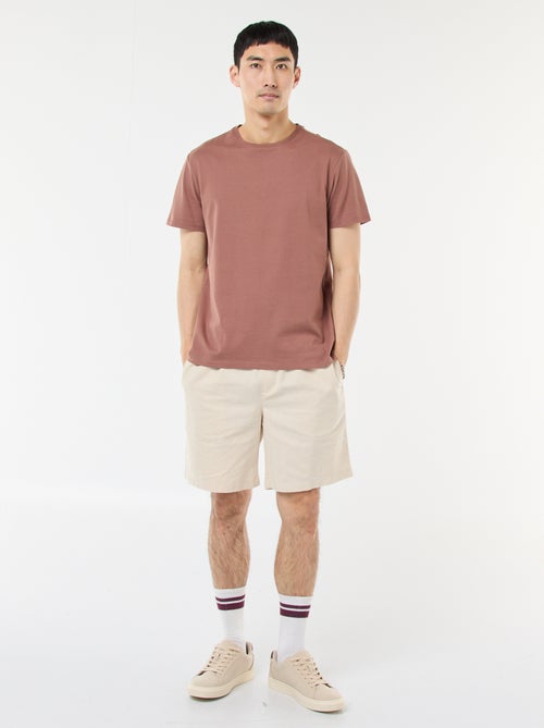 Effen bermuda | linnen-katoenblend - Kiabi