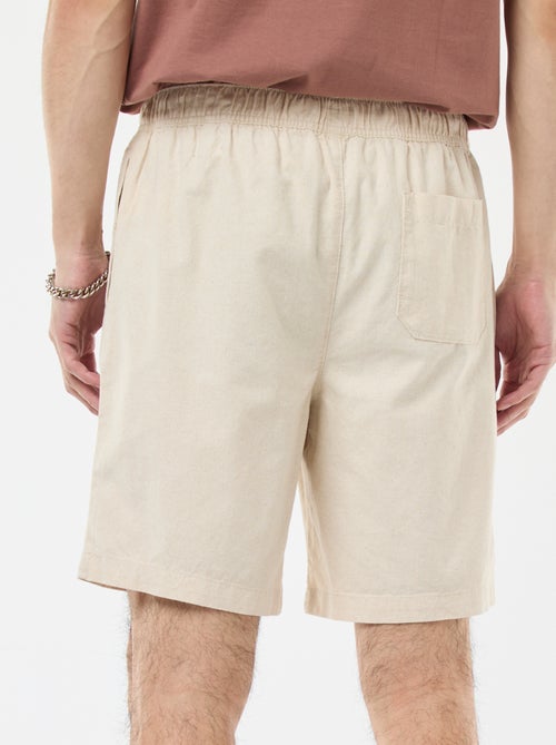 Effen bermuda | linnen-katoenblend - Kiabi