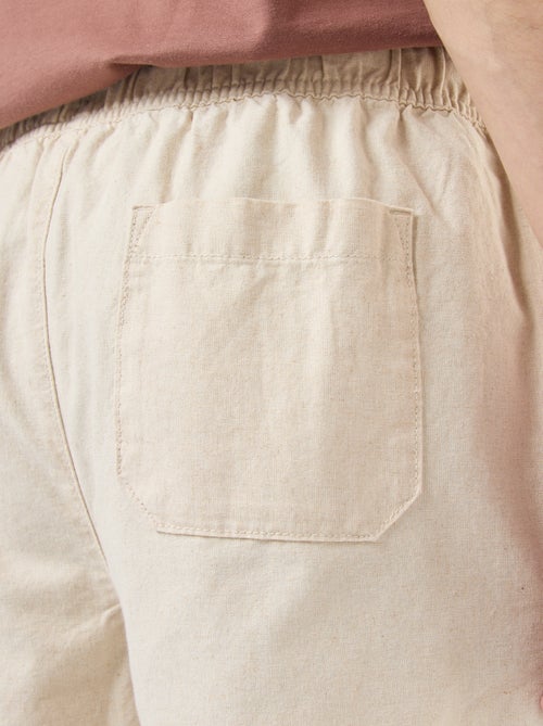 Effen bermuda | linnen-katoenblend - Kiabi