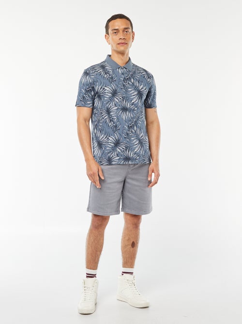 Effen bermuda met elastische taille en trekkoordjes - Kiabi