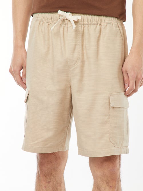 Effen bermuda met zakken met klepje - Kiabi