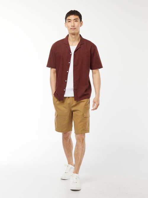 Effen bermuda met zakken met klepje - Kiabi