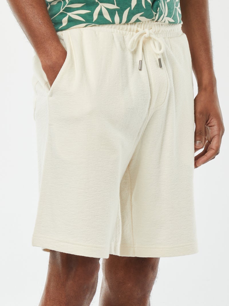 Effen bermuda met zakken WIT - Kiabi