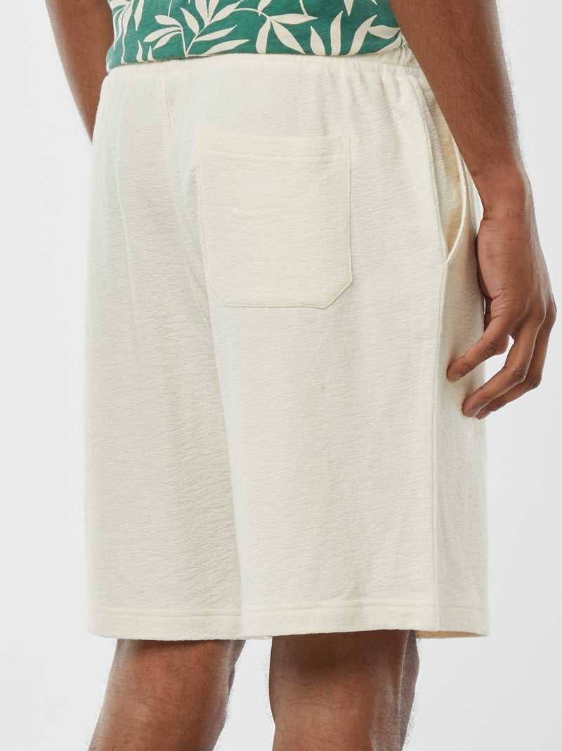 Effen bermuda met zakken WIT - Kiabi