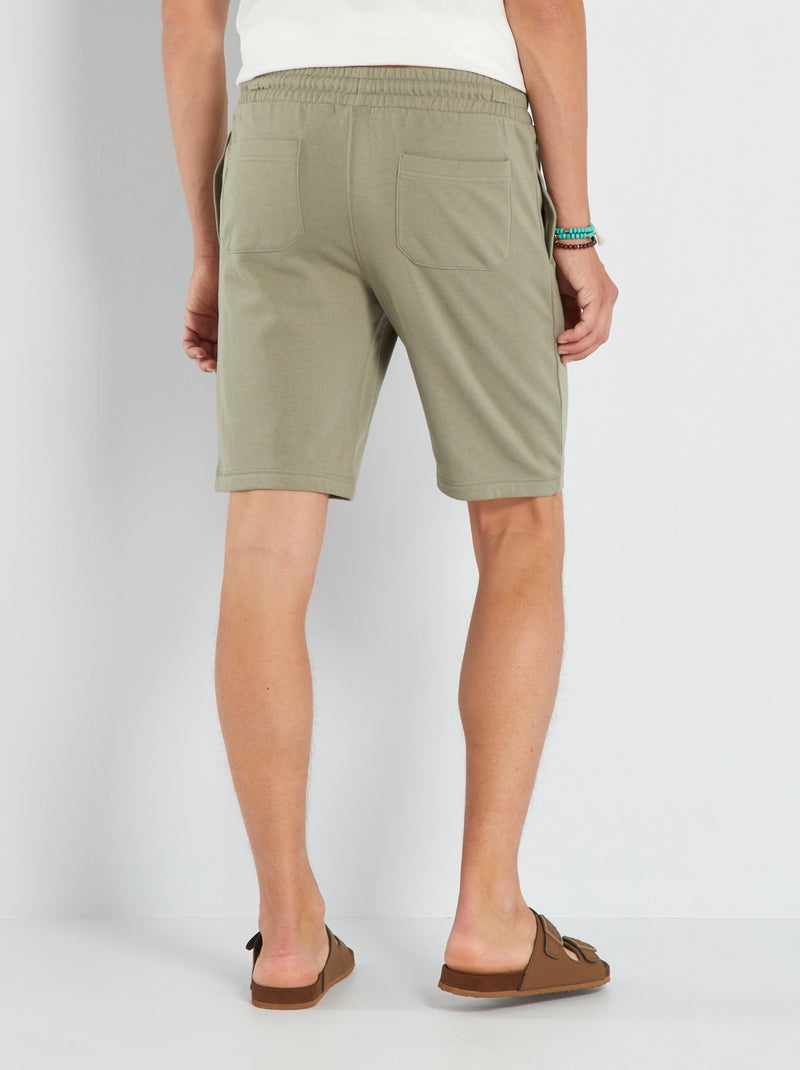 Effen bermuda van joggingstof grijs - Kiabi