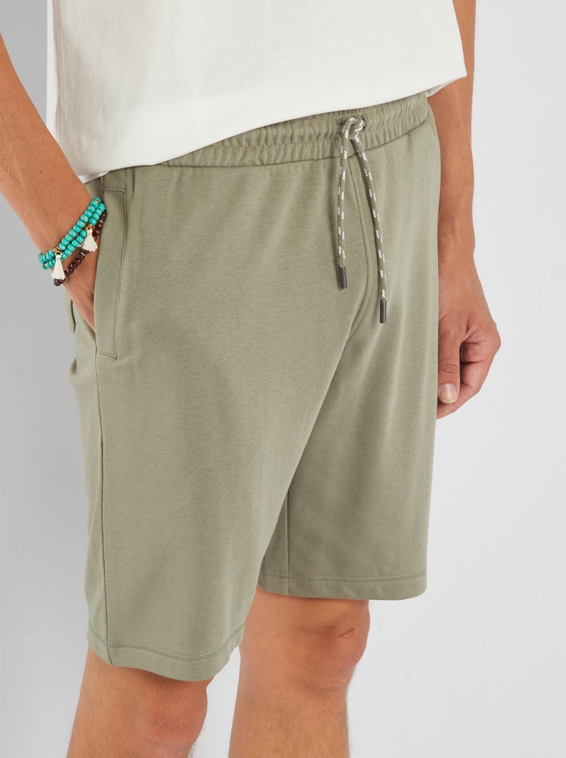 Effen bermuda van joggingstof grijs - Kiabi