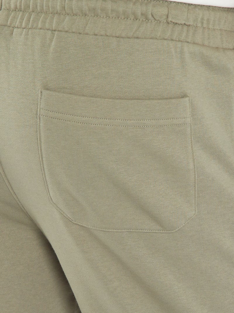 Effen bermuda van joggingstof grijs - Kiabi