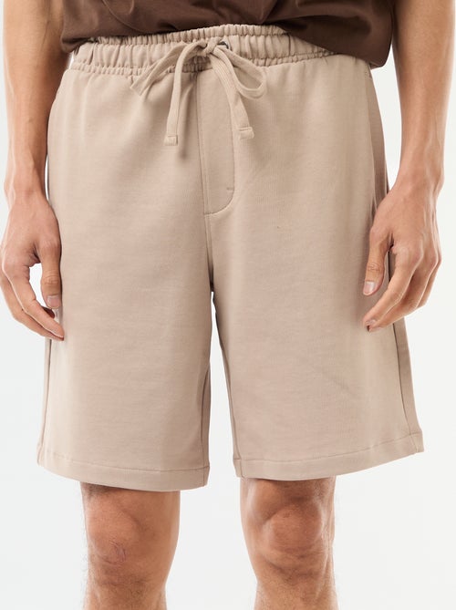 Effen bermuda van lichte joggingstof - Kiabi