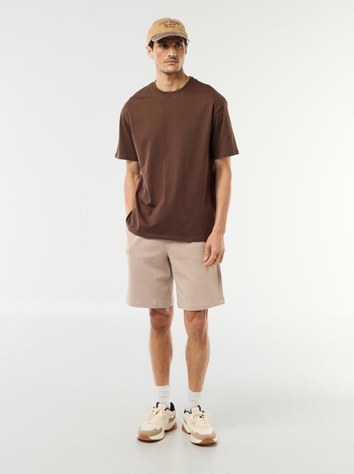 Effen bermuda van lichte joggingstof - Kiabi