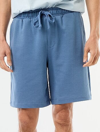 Effen bermuda van lichte joggingstof