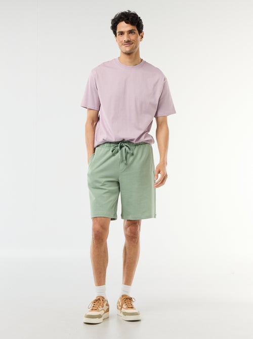 Effen bermuda van lichte joggingstof - Kiabi