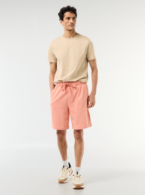Effen bermuda van lichte joggingstof - Kiabi
