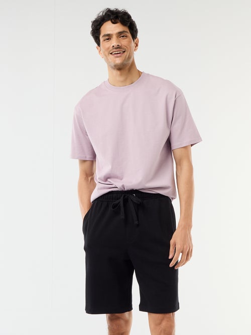 Effen bermuda van lichte joggingstof - Kiabi