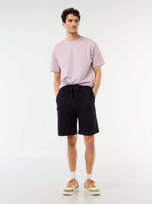 Effen bermuda van lichte joggingstof - Kiabi