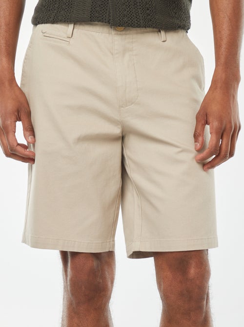 Effen bermuda van piquékatoen - Kiabi