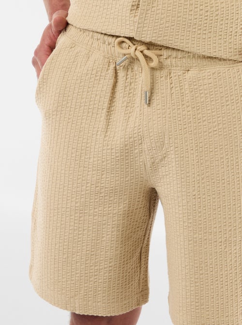 Effen bermuda van zware jersey - Kiabi