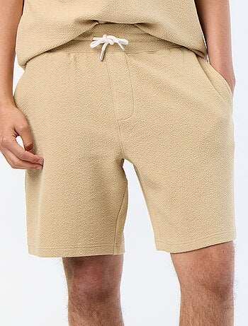 Effen bermuda van zware jersey