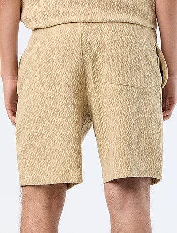 Effen bermuda van zware jersey