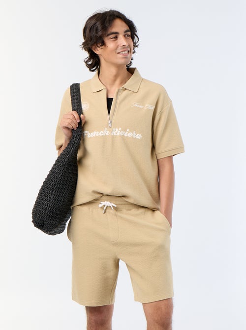 Effen bermuda van zware jersey - Kiabi