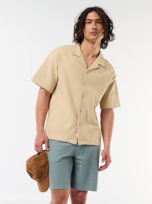 Effen bermuda van zware jersey - Kiabi