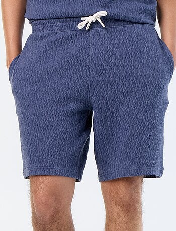 Effen bermuda van zware jersey