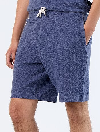 Effen bermuda van zware jersey