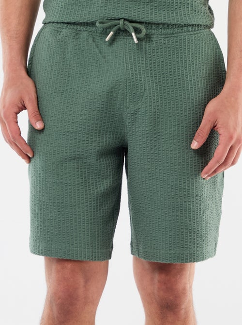 Effen bermuda van zware jersey - Kiabi