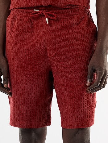 Effen bermuda van zware jersey
