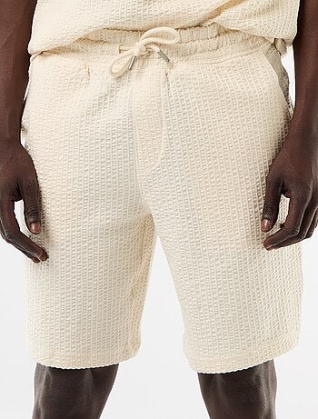 Effen bermuda van zware jersey