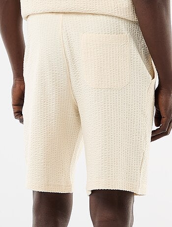 Effen bermuda van zware jersey
