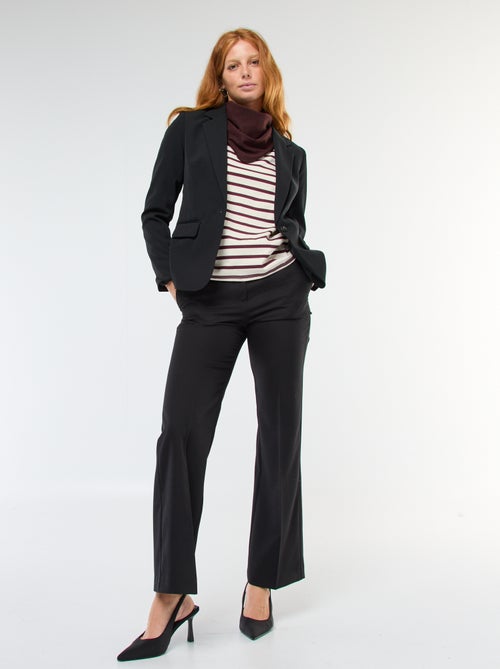 Effen blazer met ingekeepte kraag - Kiabi